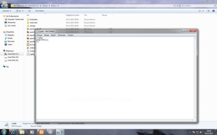Xampp Kurulumu