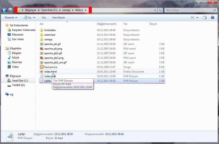 Xampp Kurulumu